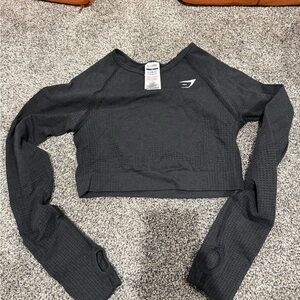 Gymshark Black Long Sleeve Crop Top